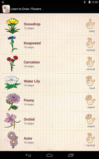 Приложение Учимся Рисовать Цветы на Андроид