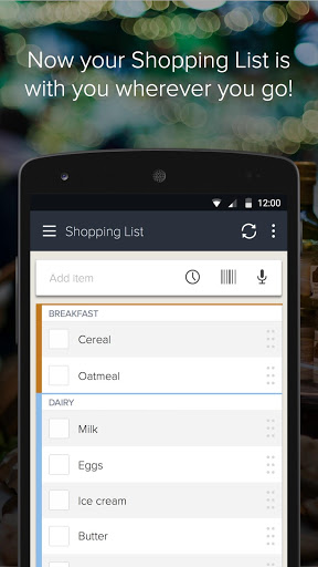Приложение "Out of Milk Shopping List" на Андроид