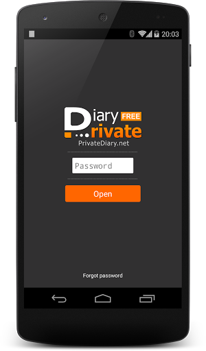 Электронный ежедневник "Private Diary" на Андроид