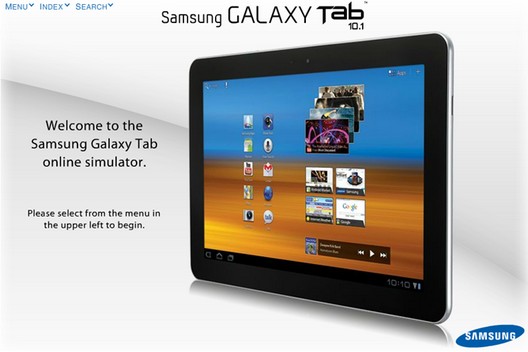 Онлайн эмулятор планшета Samsung Galaxy Tab 10.1