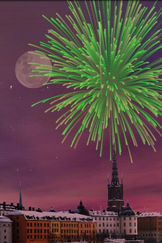 Живые обои "City Fireworks Live Wallpaper" на Андроид