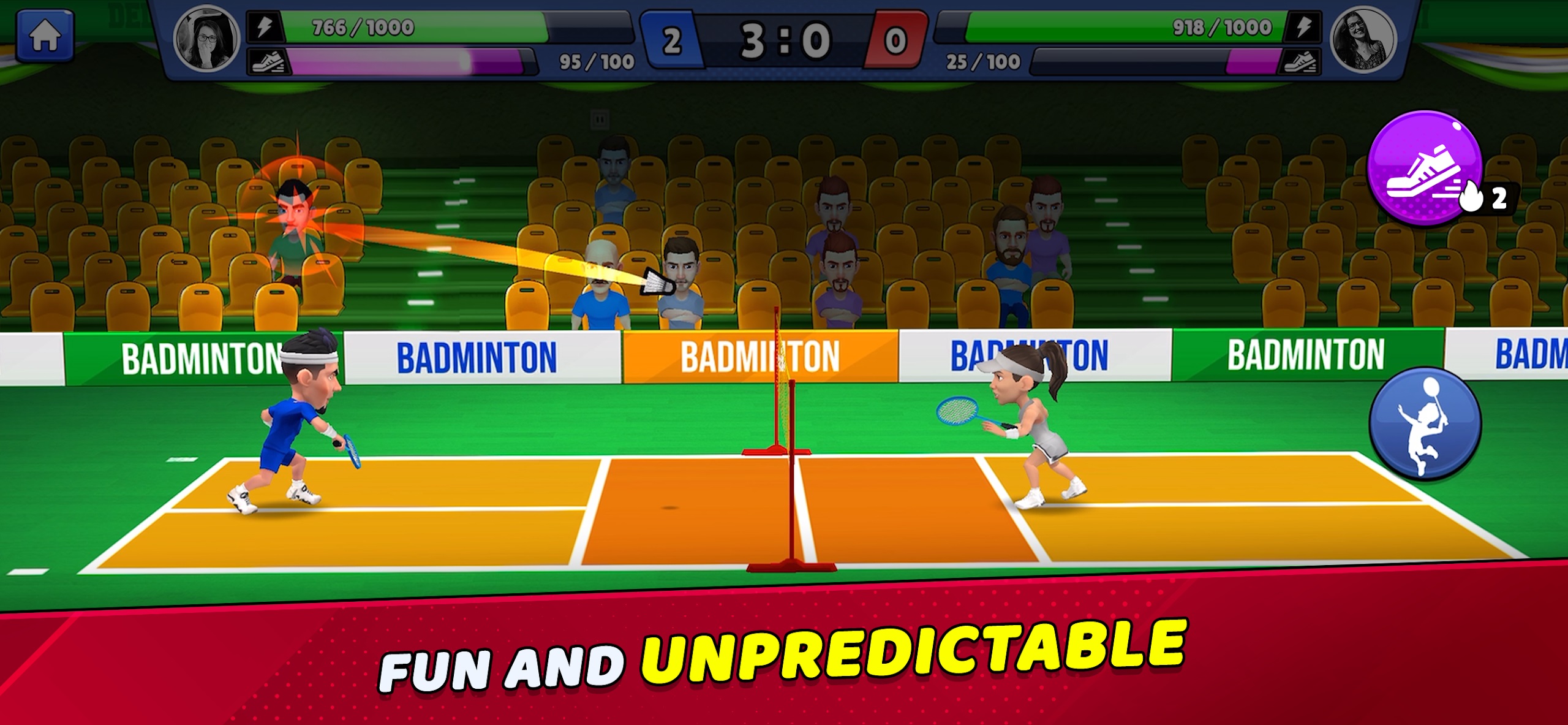 Badminton Clash 3D на Андроид