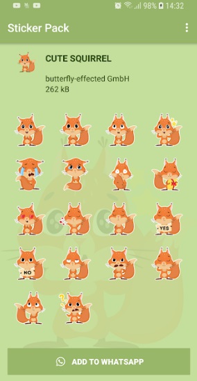 Cute Squirrel Stickers на Андроид
