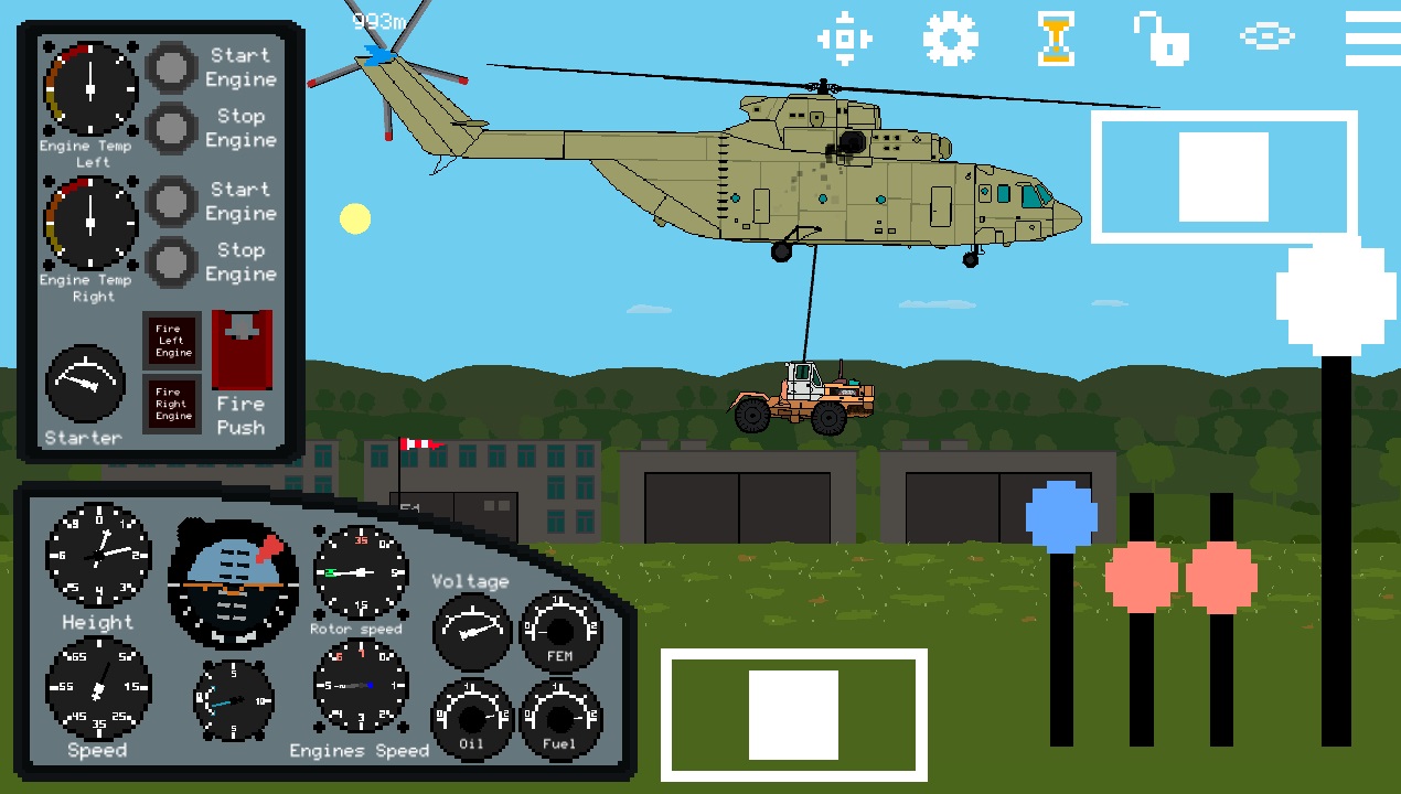 Pixel Helicopter Simulator на Андроид