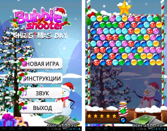 Игра "Bubble Shooter Christmas HD" на Андроид