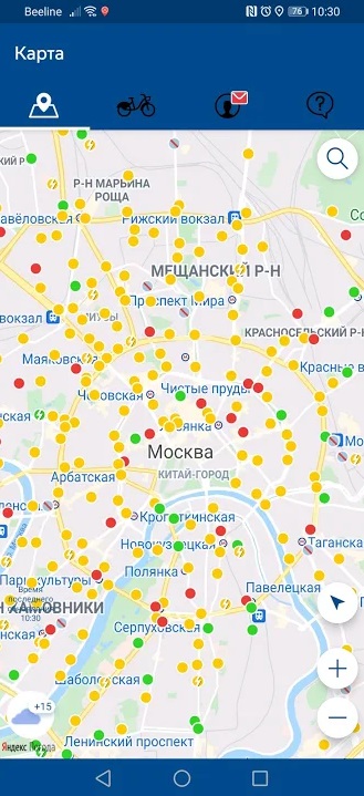 Велобайк: Москва на Андроид